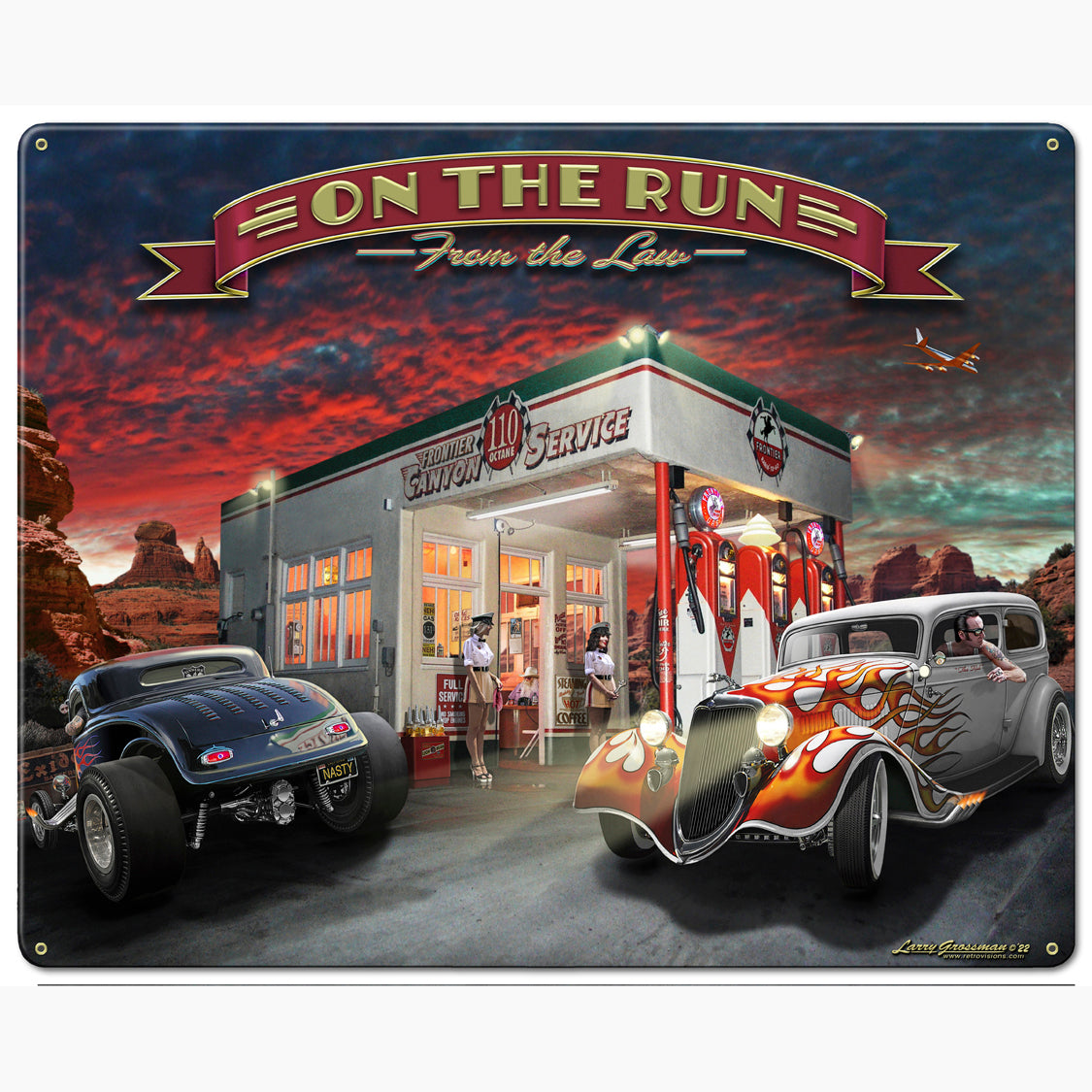LGC252 - Canyon Gas Service Vintage GAs Station Available In Two Sizes