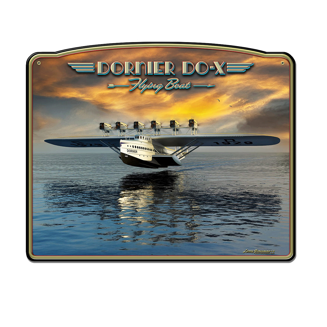 LGC831 - Dornier DO-X Flying Boat- Available in 2 sizes by artist Larry Grossman