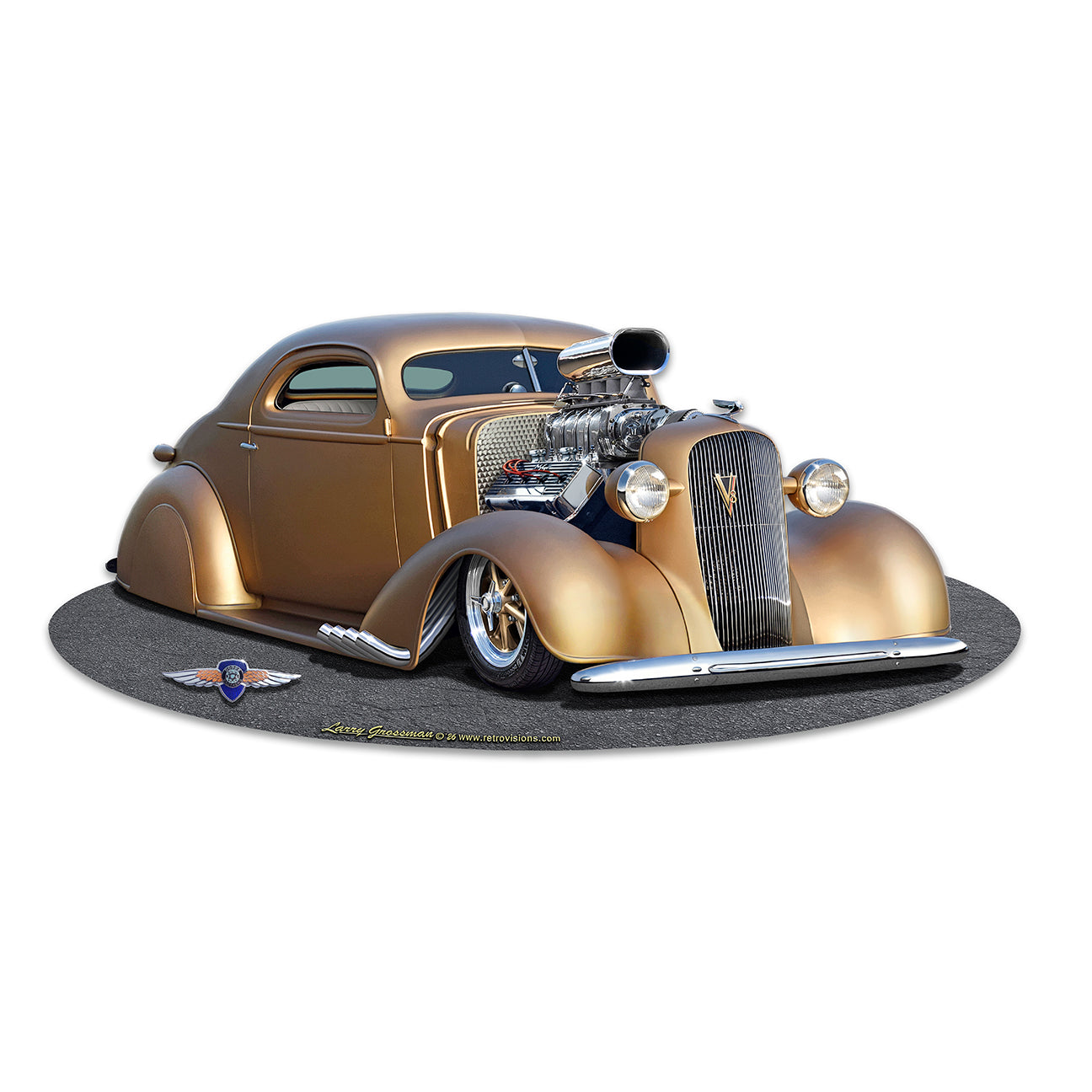 1936 Dodge Blown Coupe by Larry Grossman AVAILABLE in 2 Sizes LGC864