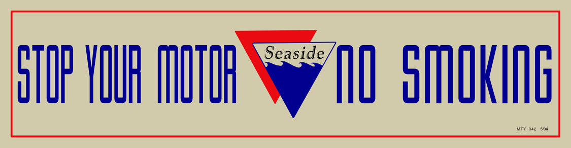 MTY042 - Seaside No Smoking Vintage Sign