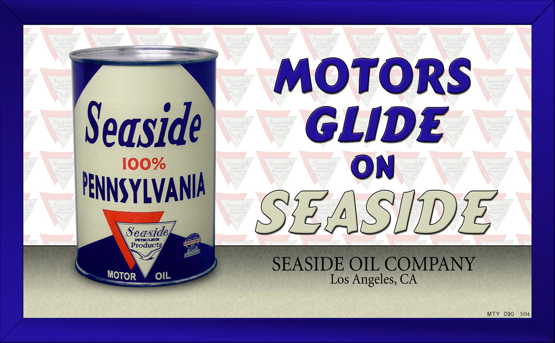 MTY090 - Seaside Oil Can Vintage Sign
