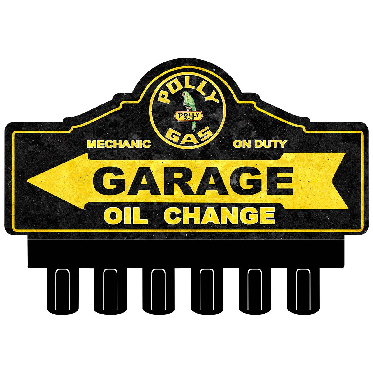 PS738L - Polly Gasoline Key Hanger Vintage Sign (Copy)