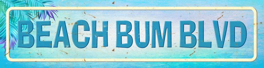 PTSB266 - Beach Bum Blvd Vintage Sign