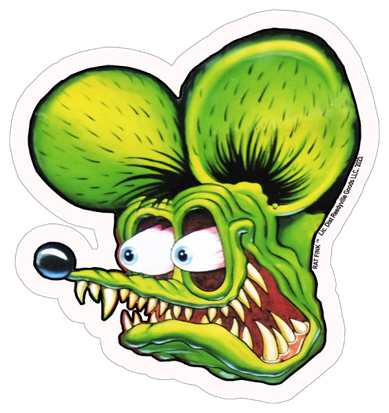 Rat Fink Head Cut Out Metal Sign By Ed Big Daddy Roth 15x16 RVG4966S