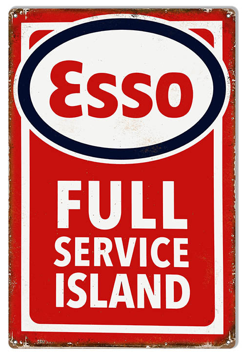 Esso - Full Service Island - 12x18 metal sign - RVG5745