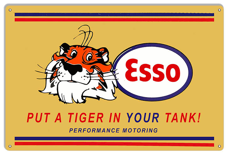 Esso - Put a Tiger in Your Tank - 12x18 Metal Sign - RVG5748