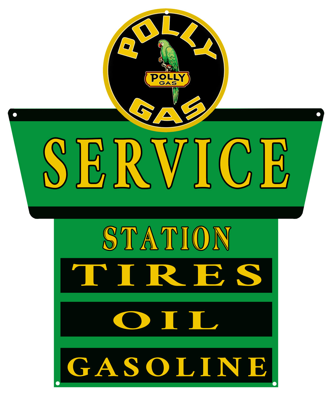 Polly Gas - SERVICE STATION - 20x24 Metal Sign - RVG5751S