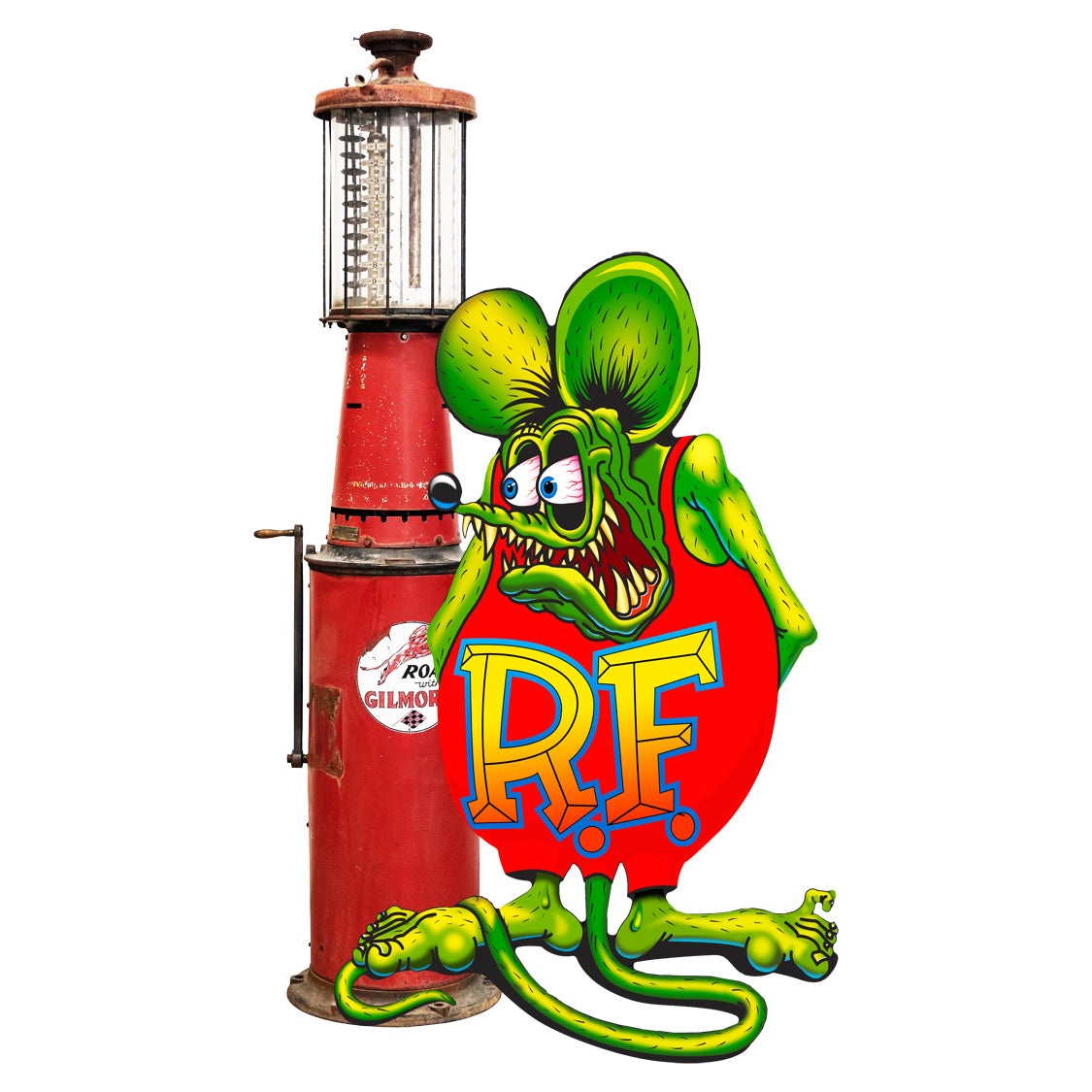 Rat Fink Gas Pump - 21x36 Metal Sign