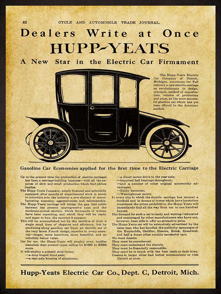AMI410 - 1911 HUPP YEATS ELECTRIC CARS