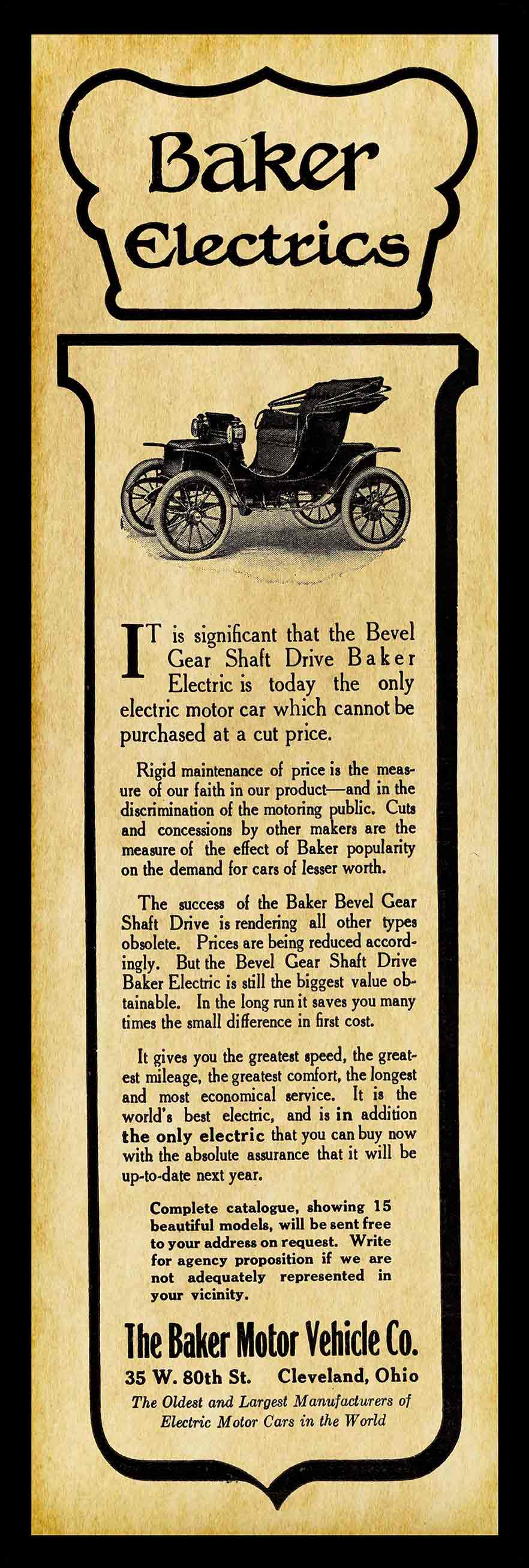 AMI496 - 1911 BAKER ELECTRIC CARS - PLASMA