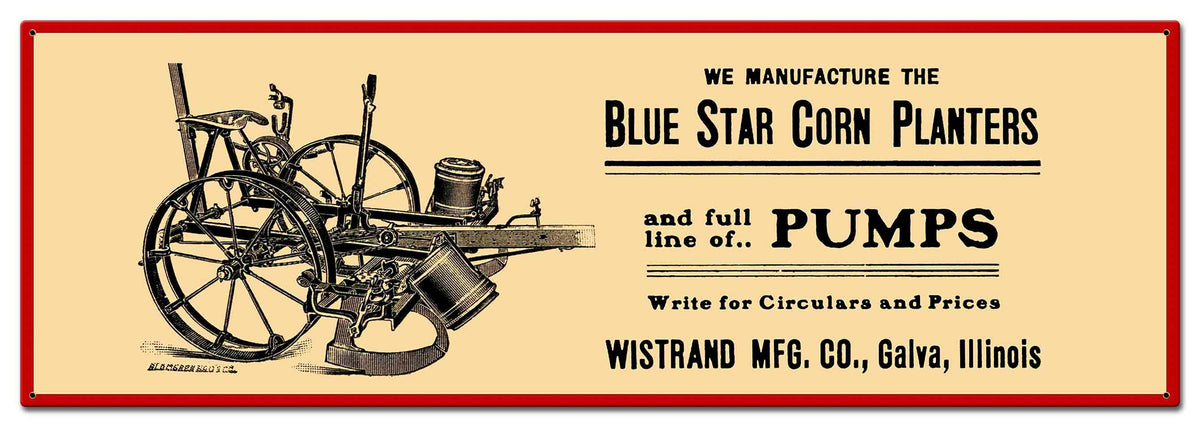X-ray 1905 Blue Star Red 36 X 12 vintage metal sign - PLASMA