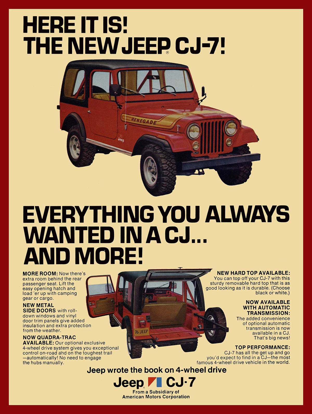 AMI768 - 1975 JEEP RES - PLASMA