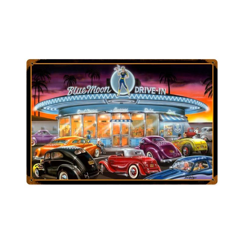 Blue Moon Drive In Vintage Sign