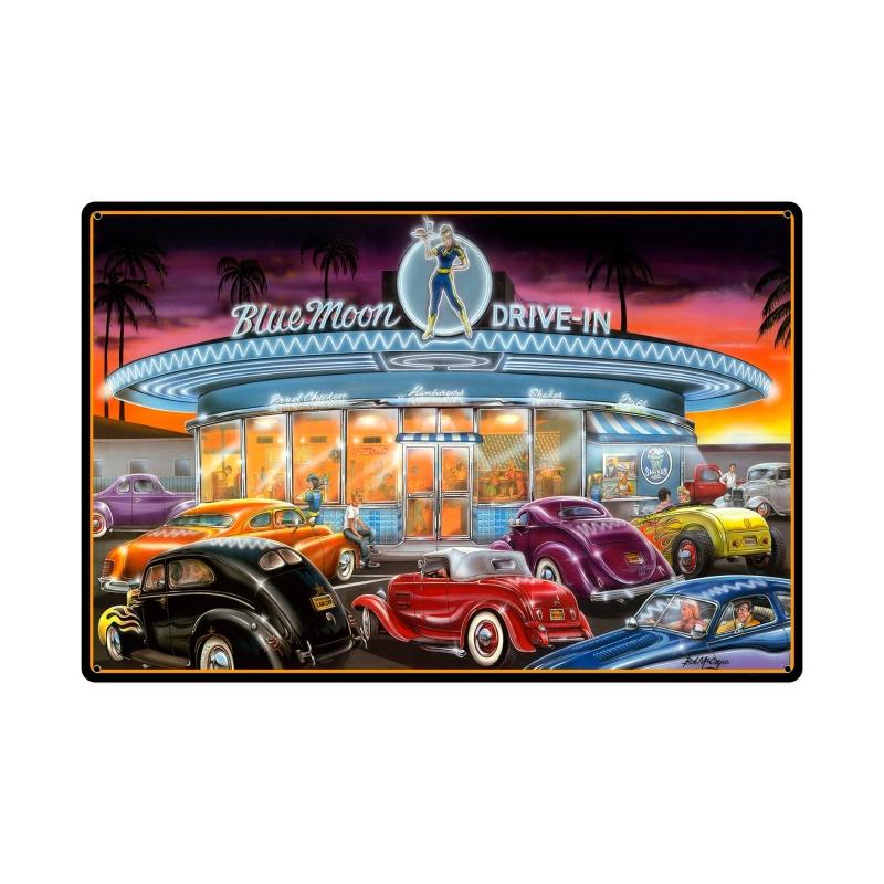 Blue Moon Drive In Vintage Sign