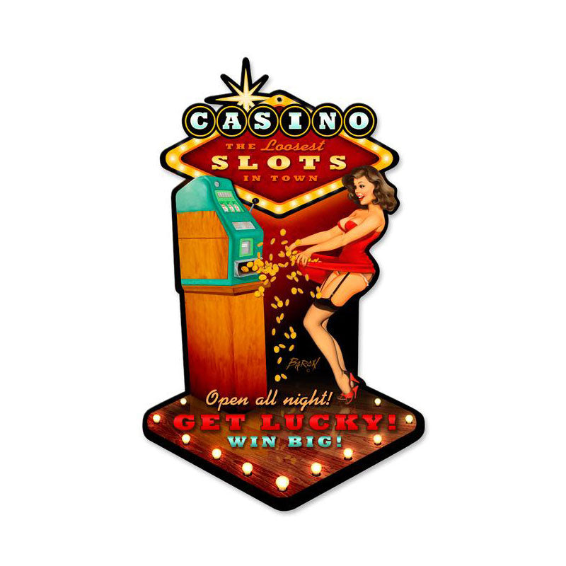 Casino Pinup Vintage Sign - PLASMA