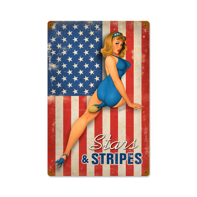 Stars And Stripes Vintage Sign