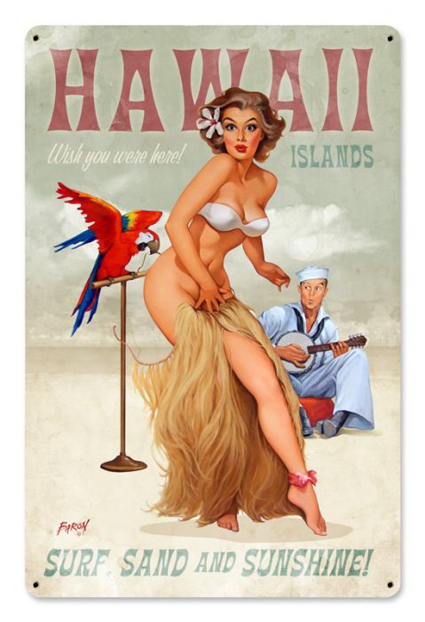 Hawaii Islands Vintage Sign