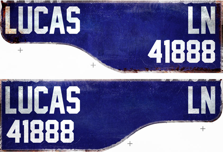 CCC107 - ST SIGN LUCAS DBL SIDED