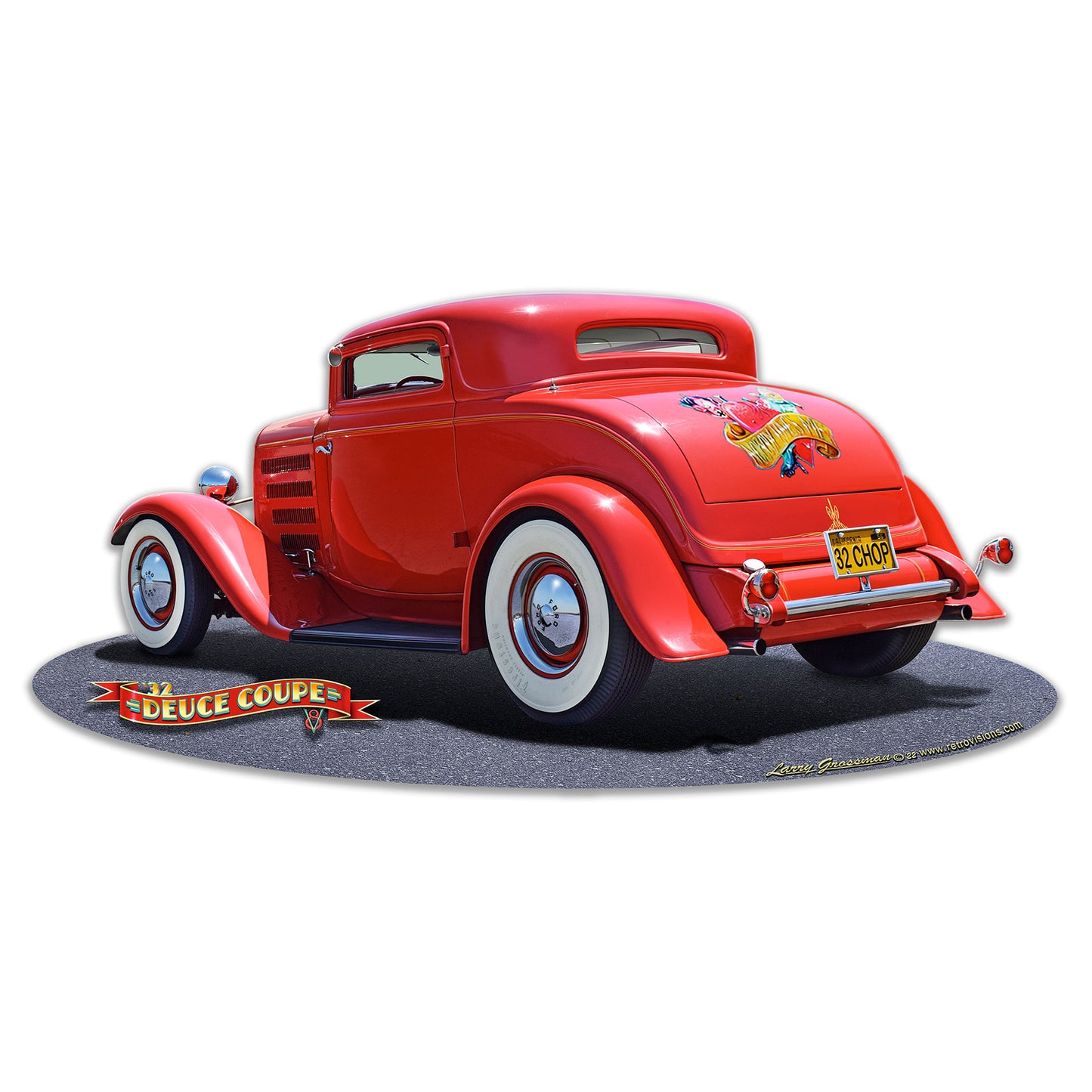 1932 Deuce Coupe Metal Sign 18in X 9in