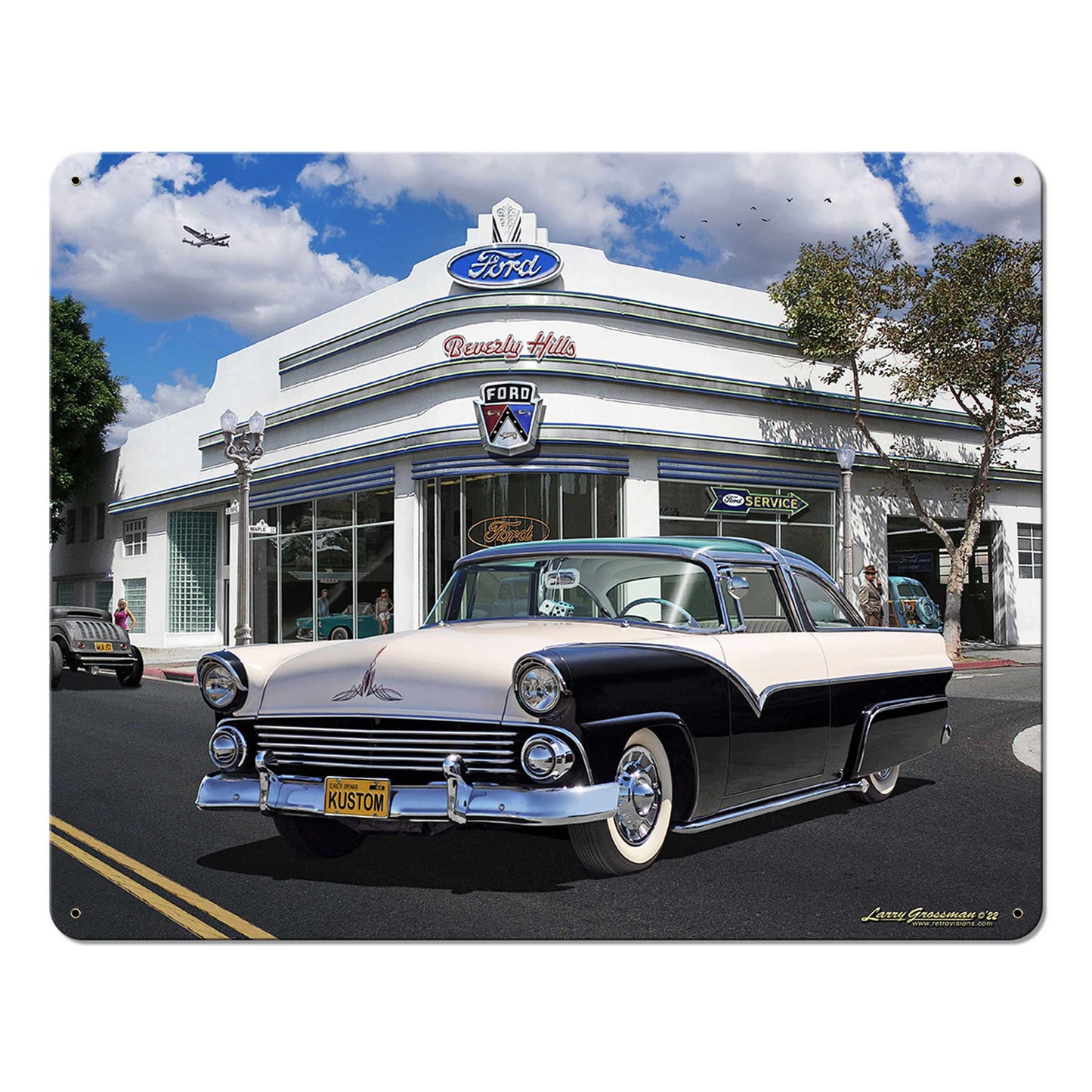 Beverly Hills Ford Metal Sign 30in X 24in