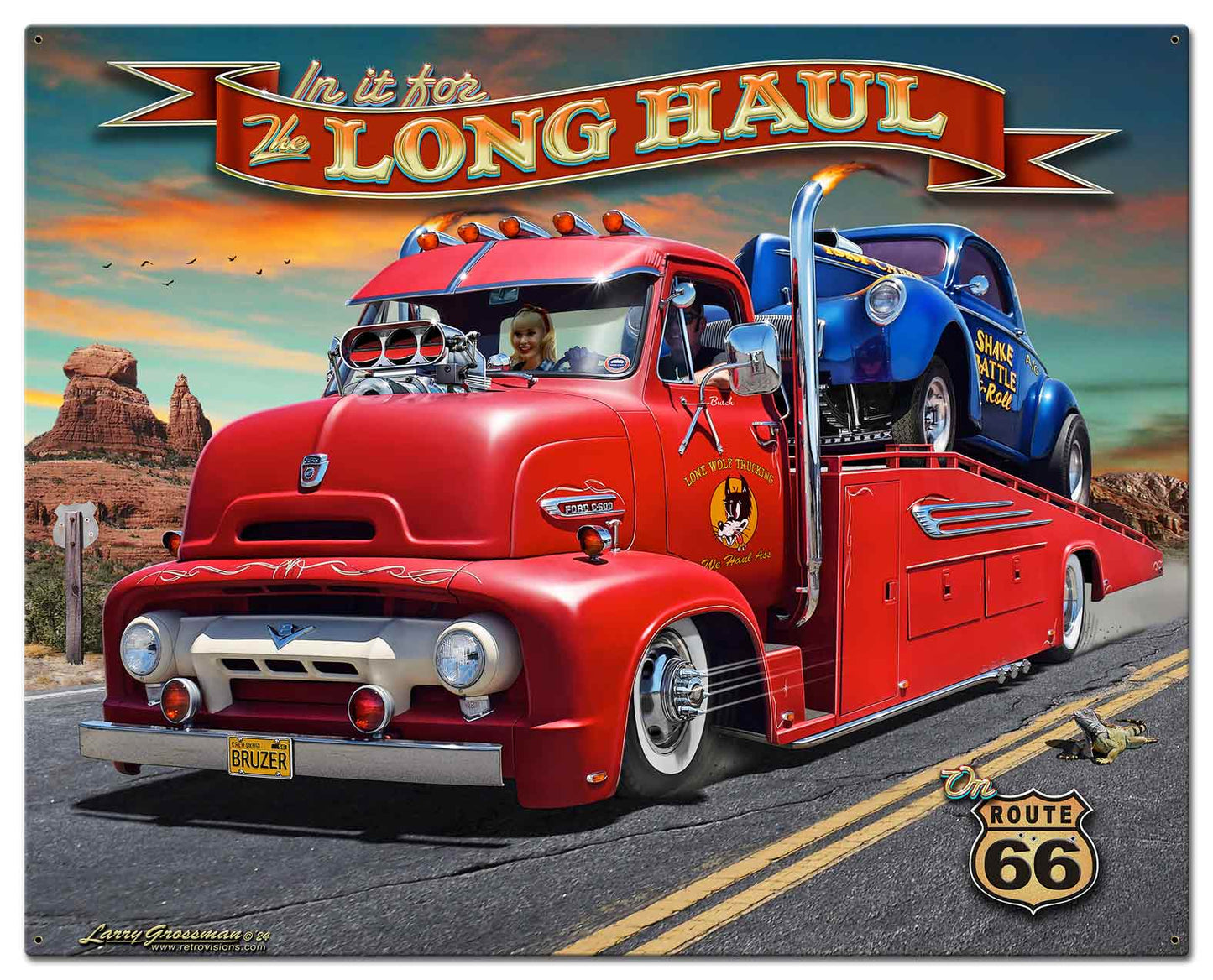 LGC540 - 53 Ford Truck Haulin Down RT 66