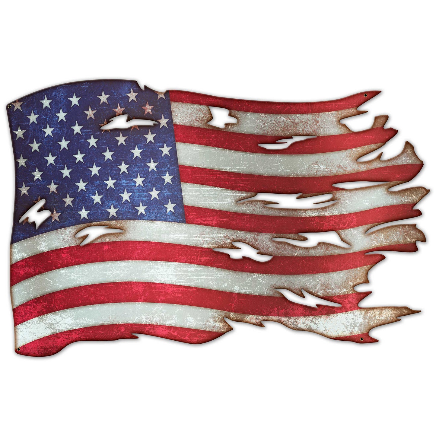 PSB391 - TATTERED AMERICAN FLAG - PLASMA