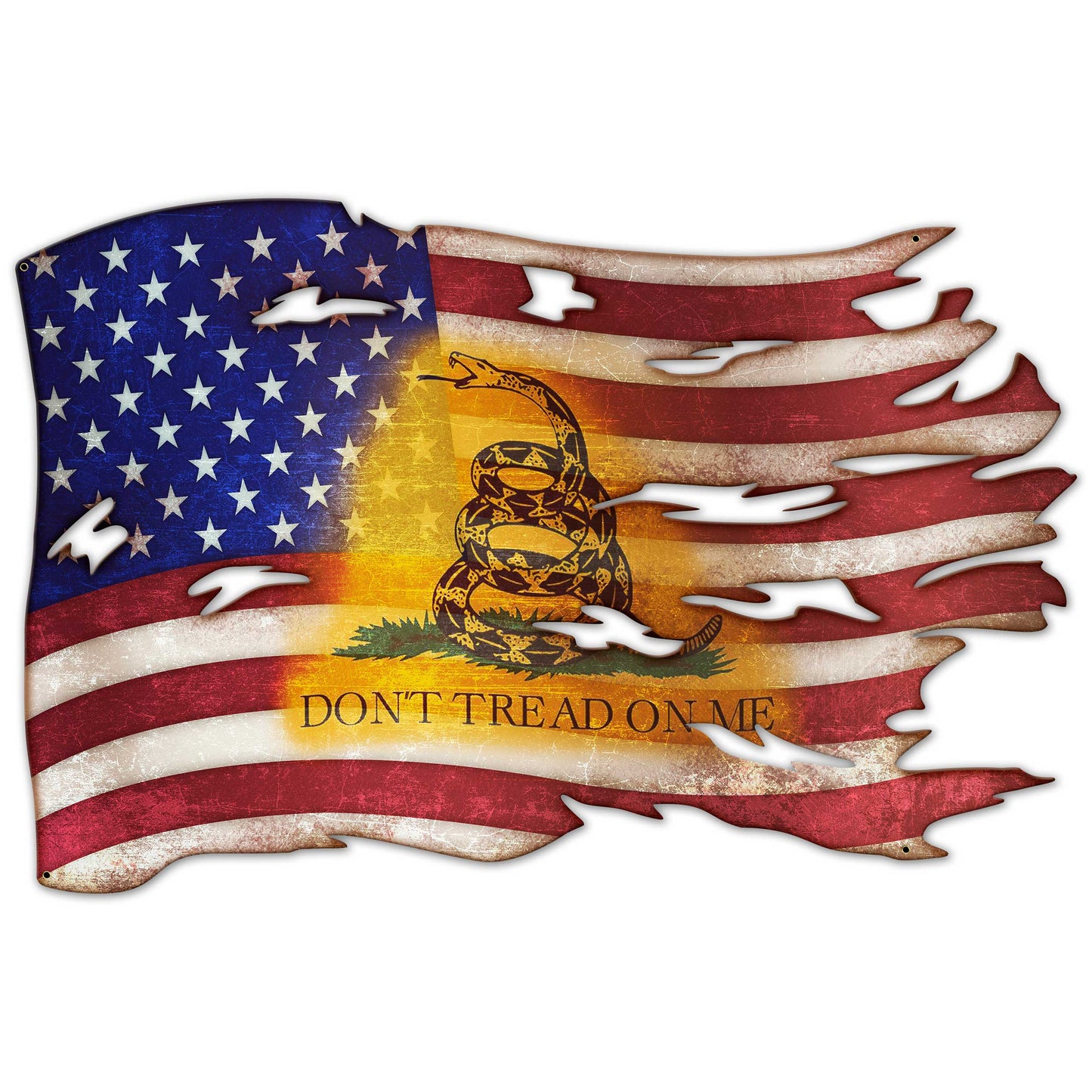 PSB395 - DONT TREAD TATTERED AMERICAN FLAG - PLASMA