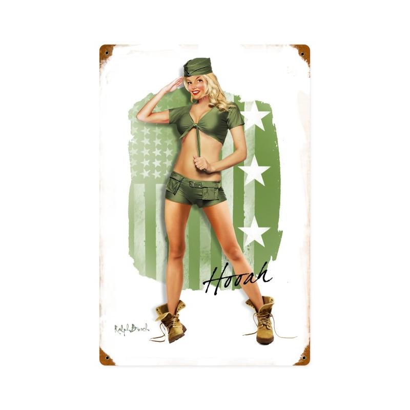 Army Girl Vintage Sign