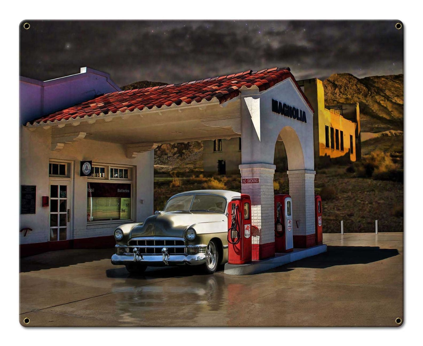 RRS041 - LONESOME TOWN Vintage Sign - PLASMA