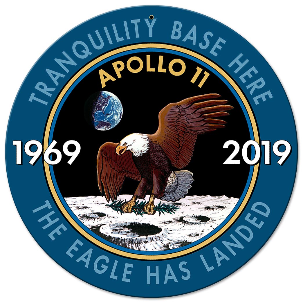 Apollo 11 50th Anniversary Mission Insignia Metal Sign Vintage Sign