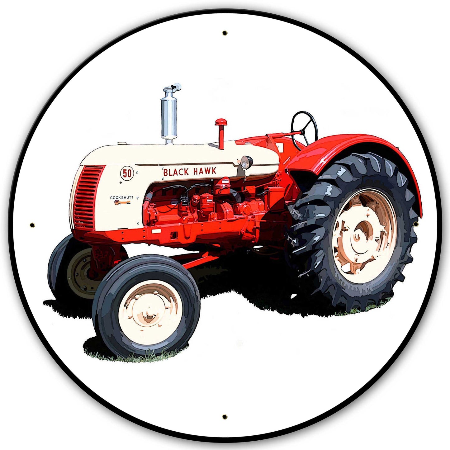 Cockshutt Black Hawk Tractor 28 X 28 vintage metal sign
