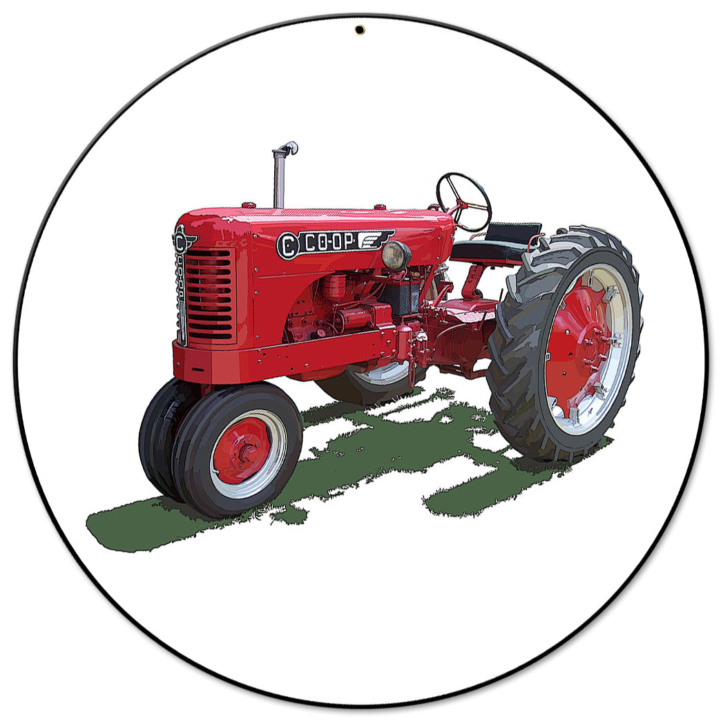 Co-op Model C Tractor 14 X 14 vintage metal sign