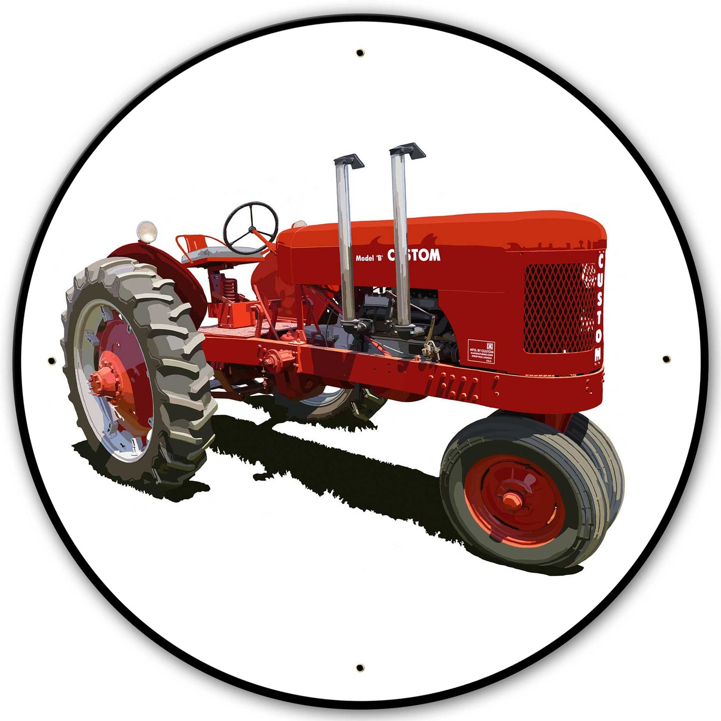Co-op Model B Tractor 28 X 28 vintage metal sign