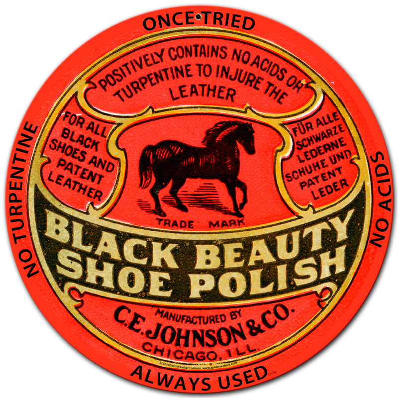 Black Beauty Polish Vintage Sign