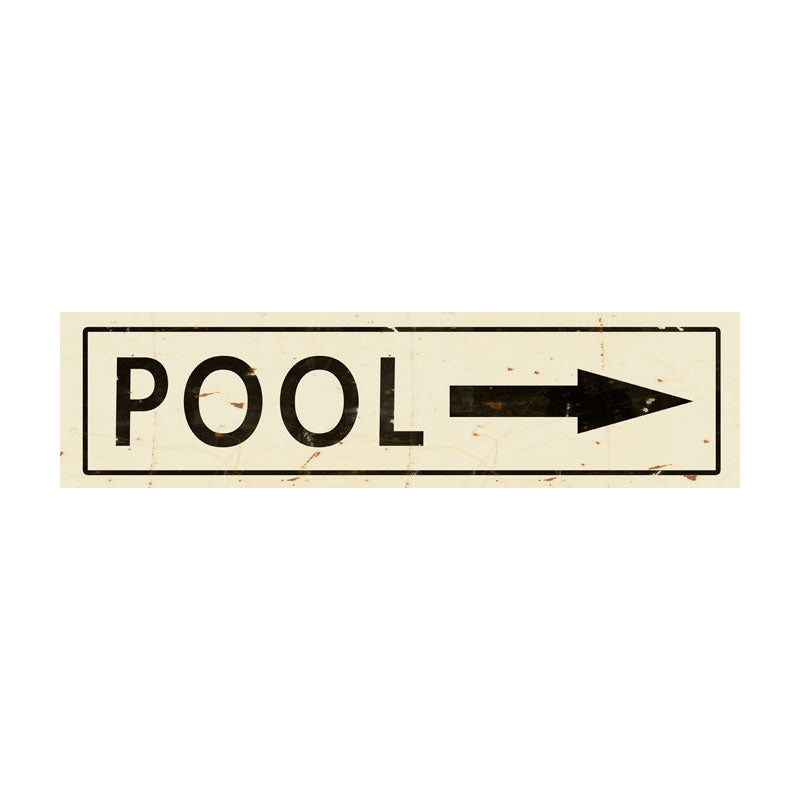 CAL232 - 5 X 20 POOL ARROW VINTAGE SIGN