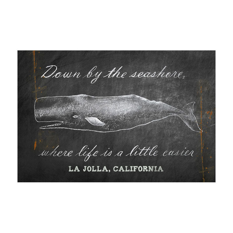 CAL247 - 24 X 16 DOWN BY THE SEA VINTAGE SIGN