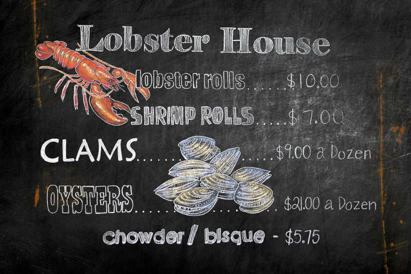 CAL248 - 24 X 16 LOBSTER HOUSE CHALK BOARD VINTAGE SIGN