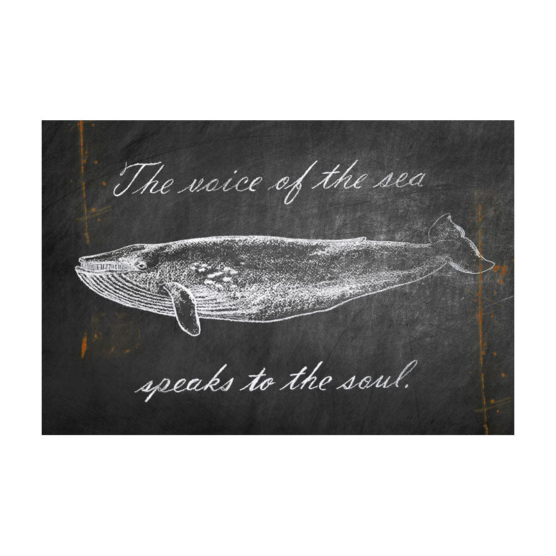CAL281 - 24 X 16 VOICE OF THE SEA WHALE CHALK BOARD VINTAGE SIGN