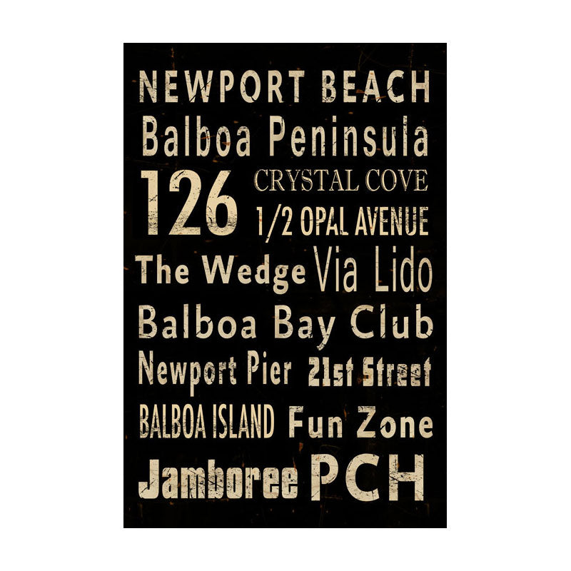 CAL306 - 16 X 24 VINTAGE SIGN - CUSTOM HAGMAN - NEWPORT BEACH