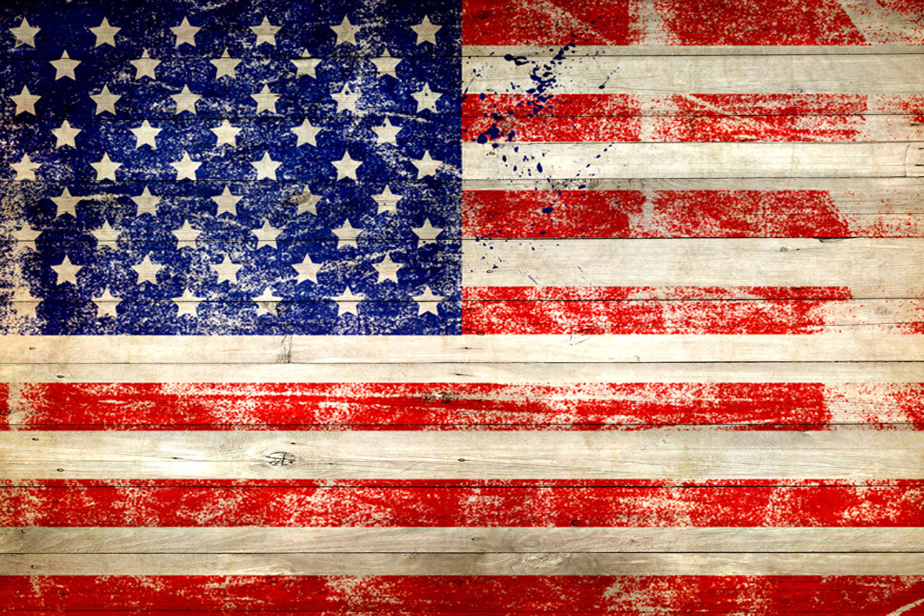 CAL316 - 24 X 16 AMERICAN FLAG VINTAGE SIGN