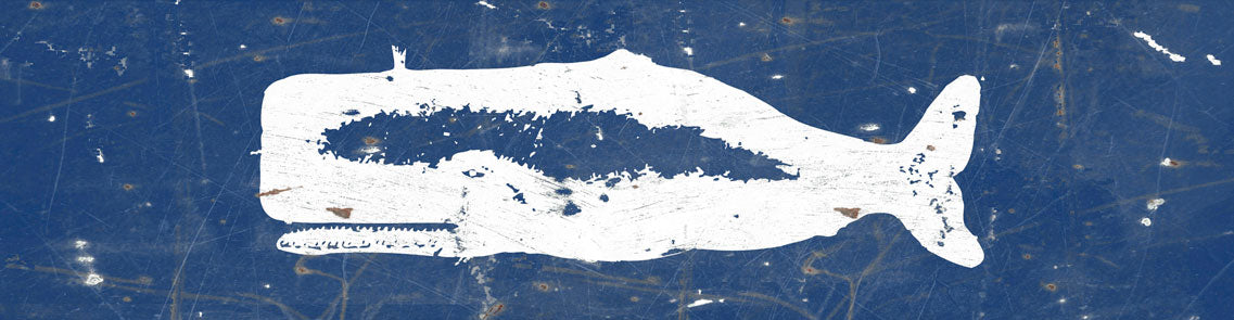 CAL377 - 5 X 20 WHITE WHALE VINTAGE SIGN