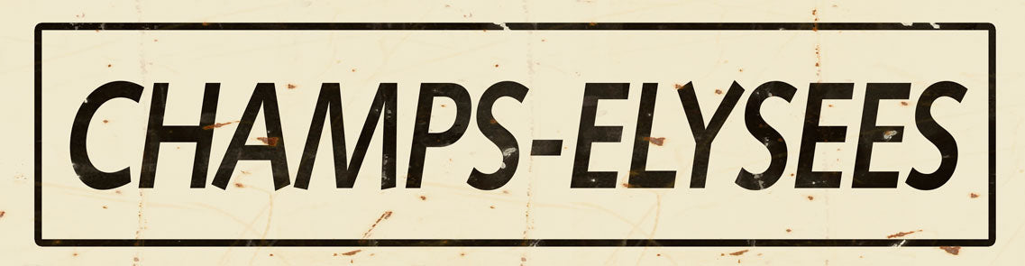 CAL379 - 5 X 20 CHAMPS ELYSEES VINTAGE SIGN