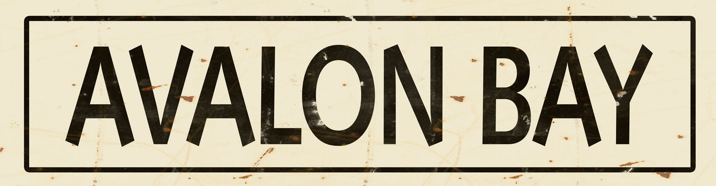 CAL423 - 5 X 20 VINTAGE SIGN - AVALON BAY