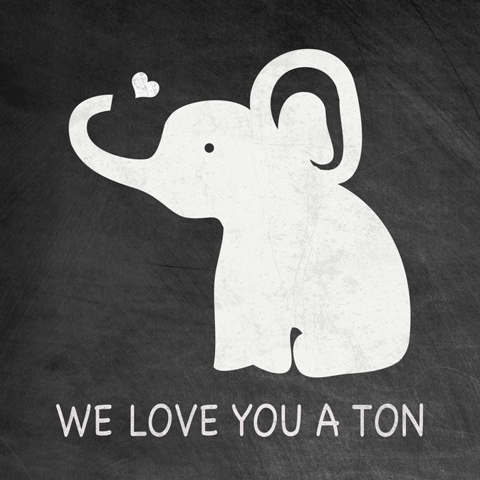 CAL552 - 12 X 12 WE LOVE YOU A TON VINTAGE SIGN