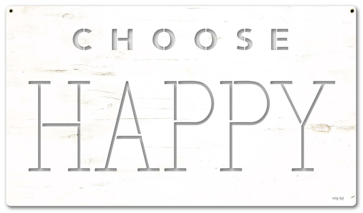 Choose Happy Vintage Sign