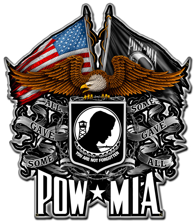 Pow Mia Eagle Vintage Sign