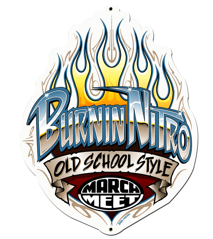 BURNIN NITRO Vintage Sign