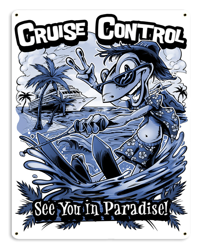 GECKO WATER SKIING Vintage Sign