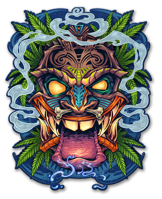 Tiki Head Vintage Sign