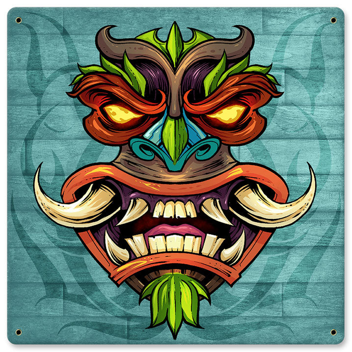 Tiki Head 1 Vintage Sign